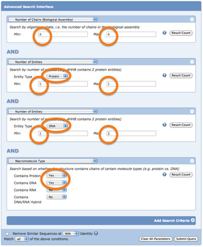Example 4: Find protein homodimers bound to DNA.