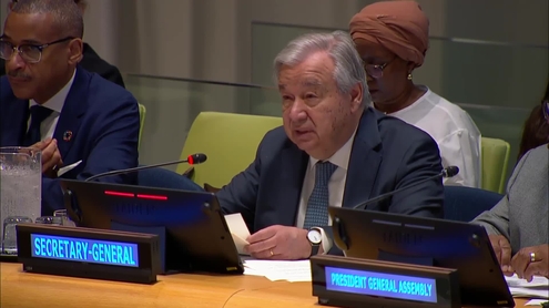 António Guterres (Secretary-General) at the UNRWA Pledging Conference 2024