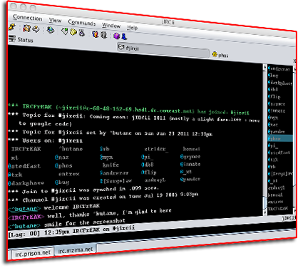 jIRCii Screenshot