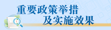 重要政策举措及实施效果