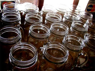 Canning jars at Oak Tree Village