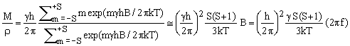 Equilibrium magnetization