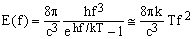 Planck's law in terms of frequency 