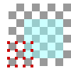  16 ways to choose a 5 by 5 
 square on a chessboard 