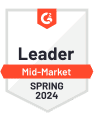 G2 Leader Midmarket 2024 徽章