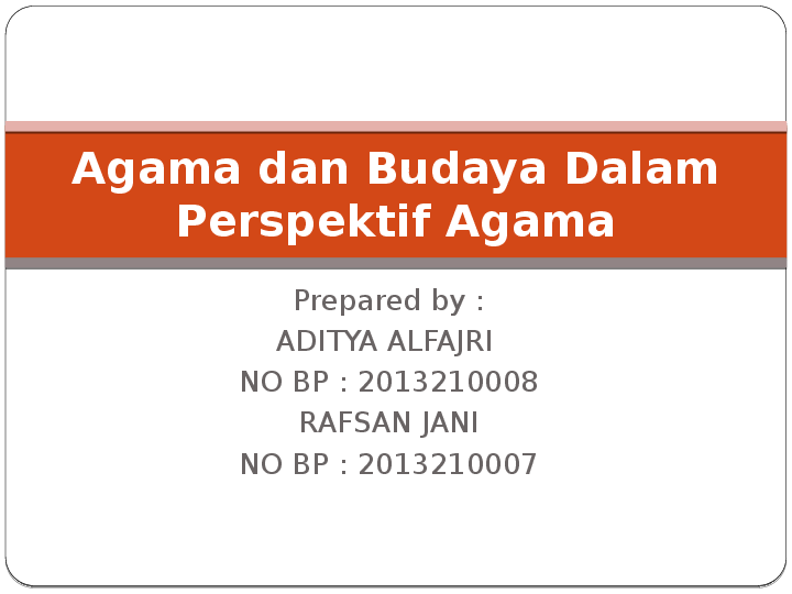 First page of “Ppt agama”