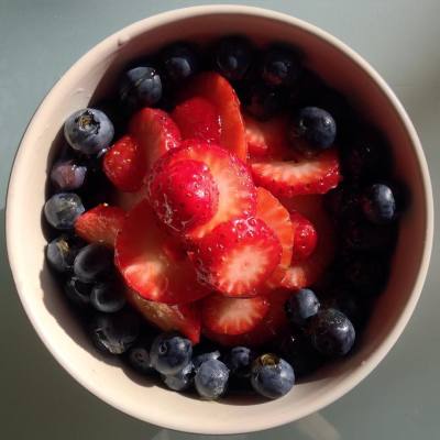 Made my own açai bowl this morning. Looks like a bowl of fruit, still pretty tasty for a first attempt. Will work on açai bowl architecture for better presentation of all the goodness. #heycreatedaily #breakfast #nofilter
.
.
.
#acaibowl #honey...