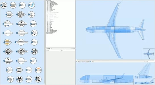 Airplane Physical and Logical Electrical System Diagram