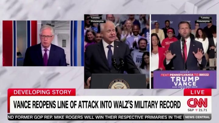 CNN fact-checks Gov. Tim Walz about ‘absolutely false’ claim he carried weapons 'in war'