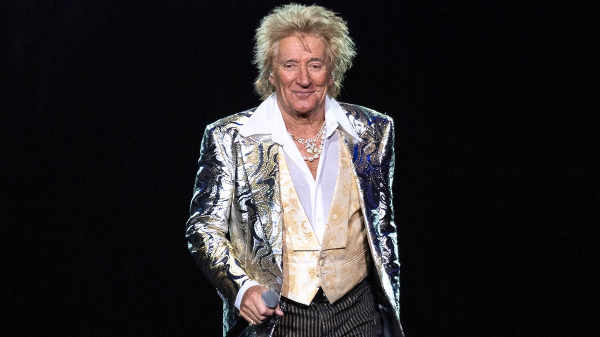 rod stewart performing on stage