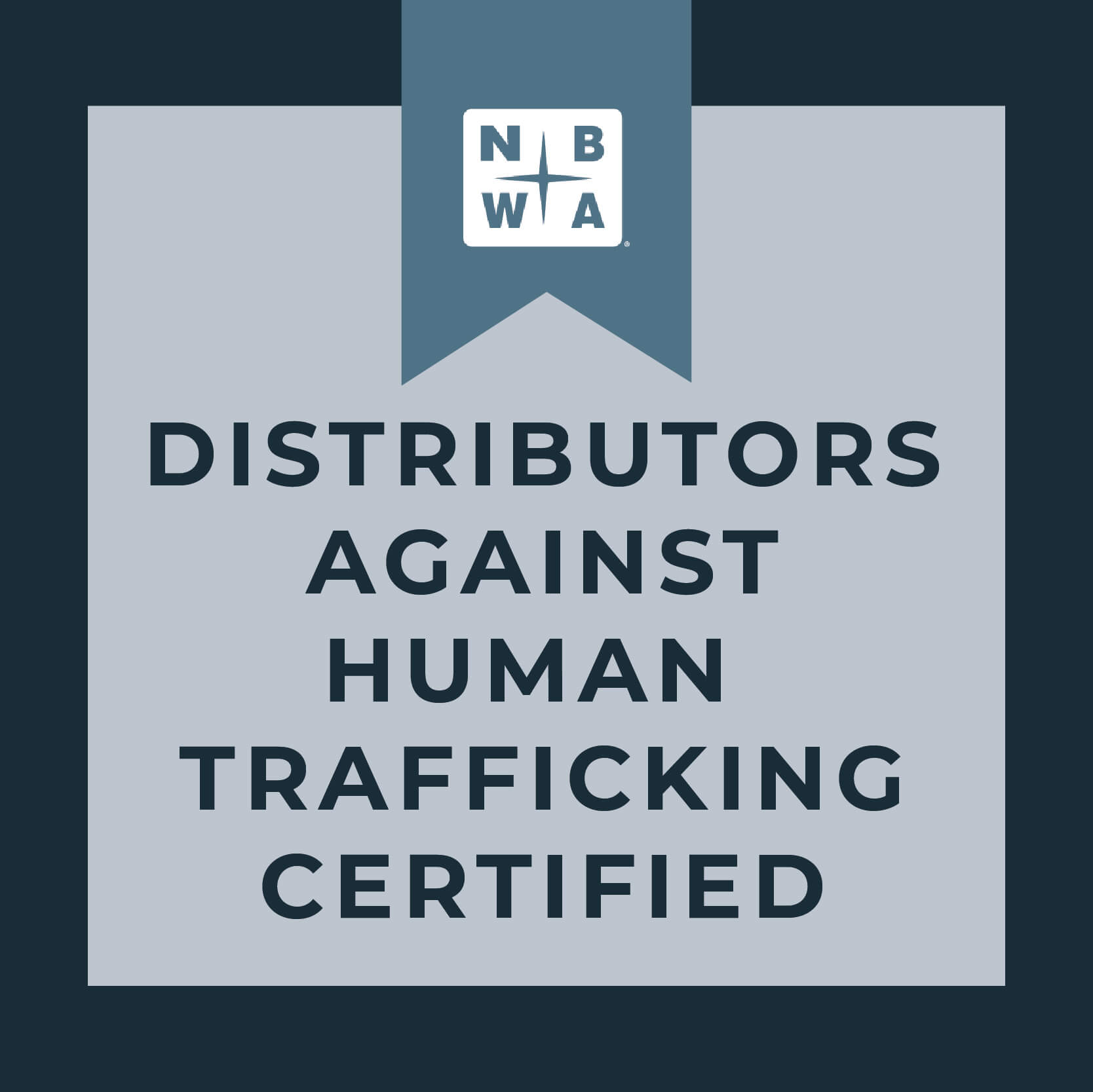 Distributors Against Human Trafficking Certificate Badge