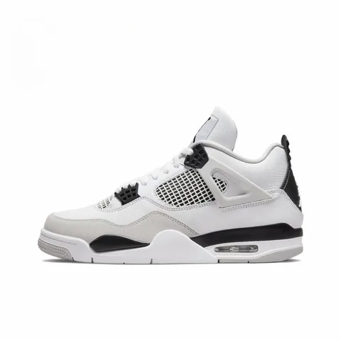 Nike Jordan 4 scarpe da basket nere militari retrò per scarpe da ginnastica classiche da donna da uomo per sport all'aria aperta bianco nero neutro grigio