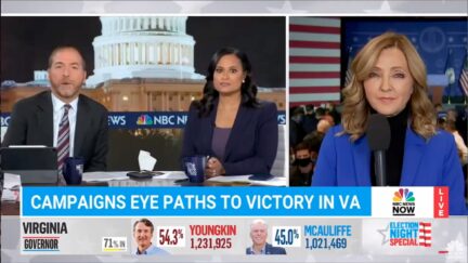 NBC News coverage of VA gubernatorial race on Nov. 2