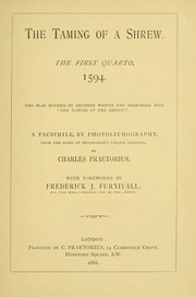 Cover of edition tamingofshrewfir00shak