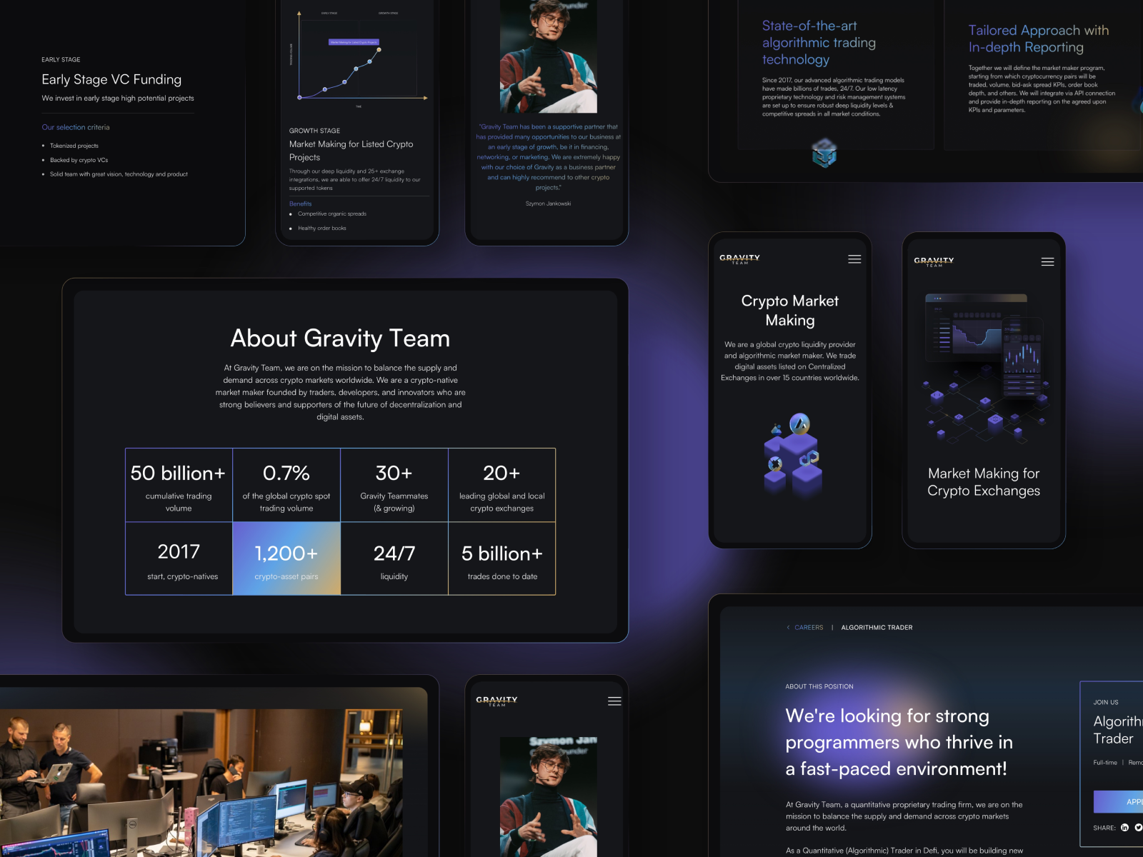 Gravity Team: Homepage & more