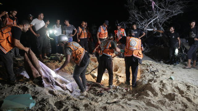 Israeli airstrike on a tent encampment in Gaza kills several Palestinians 