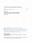 Research paper thumbnail of Water Wars of the Future: Myth or Reality?