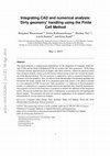 Research paper thumbnail of Integrating CAD and numerical analysis: ‘Dirty geometry’ handling using the Finite Cell Method