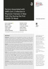 Research paper thumbnail of Factors Associated with SARS-CoV-2 Infection in Physician Trainees in New York City During the First COVID-19 Wave