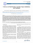 Research paper thumbnail of A Survey on Cloud Security: Concepts, Types, Limitations, and Challenges