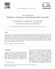 Research paper thumbnail of Preliminary screening of ethnomedicinal plants from India