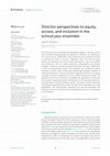 Research paper thumbnail of Director perspectives to equity, access, and inclusion in the school jazz ensemble