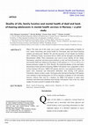 Research paper thumbnail of Quality of Life, family function and mental health of deaf and hard-of-hearing adolescents in mental health services in Norway – a pilot study