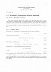 Research paper thumbnail of Karman ’ s momentum integral approach