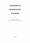 Research paper thumbnail of The Meaning of Blood