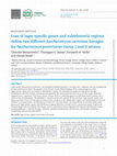 Research paper thumbnail of Loss of lager specific genes and subtelomeric regions define two different Saccharomyces cerevisiae lineages for Saccharomyces pastorianus Group I and II strains