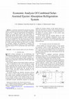 Research paper thumbnail of Economic analysis of combined solar-assisted ejector absorption refrigeration system