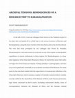 Research paper thumbnail of ARCHIVAL TENSIONS: REMINISCENCES OF A RESEARCH TRIP TO KARAKALPAKSTAN