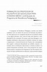 Research paper thumbnail of Formação do Professor de Filosofia e de Sociologia para o Ensino Médio: contribuição do Programa de Residência Pedagógica