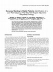 Research paper thumbnail of Coronary stenting in stable patients: Identification of a low-risk subgroup that may not require adjunctive antiplatelet therapy