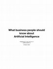 Research paper thumbnail of What business people should know about  Artificial Intelligence