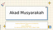 Research paper thumbnail of PPT Akad Musyarakah