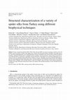 Research paper thumbnail of Structural characterization of a variety of spider silks from Turkey using different biophysical techniques