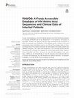 Research paper thumbnail of RHIVDB: A Freely Accessible Database of HIV Amino Acid Sequences and Clinical Data of Infected Patients