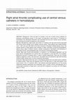 Research paper thumbnail of Right Atrial Thrombi Complicating use of Central venous Catheters in Hemodialysis