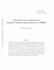 Research paper thumbnail of Search for stop production in R-parity-violating supersymmetry at HERA