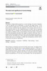 Research paper thumbnail of The nature and significance of social ontology