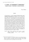 Research paper thumbnail of A Variety of Grammatical Constructions*1 ) -Double-Accusative Constructions in Korean Revisited