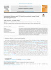 Research paper thumbnail of Institutional distance and US-based international mutual funds’ financial performance