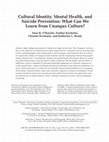 Research paper thumbnail of Cultural Identity, Mental Health, and Suicide Prevention: What Can We Learn from Unangax Culture?