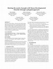 Research paper thumbnail of Meeting the needs of people with neuro-developmental disorder through a phygital approach