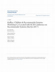 Research paper thumbnail of KidRec: Children & Recommender Systems