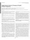 Research paper thumbnail of Single Serum Activin A Testing to Predict Ectopic Pregnancy