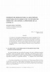 Research paper thumbnail of ENFRENTAR RIESGOS PARA LA SEGURIDAD SANITARIA EN EL MARCO DE UN ESTADO DE DERECHO. LECCIONES A APRENDER DE LA COVID-19