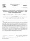 Research paper thumbnail of Application of Doehlert designs for optimisation of an on-line preconcentration system for copper determination by flame atomic absorption spectrometry