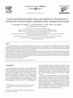 Research paper thumbnail of A pre-concentration procedure using coprecipitation for determination of lead and iron in several samples using flame atomic absorption spectrometry